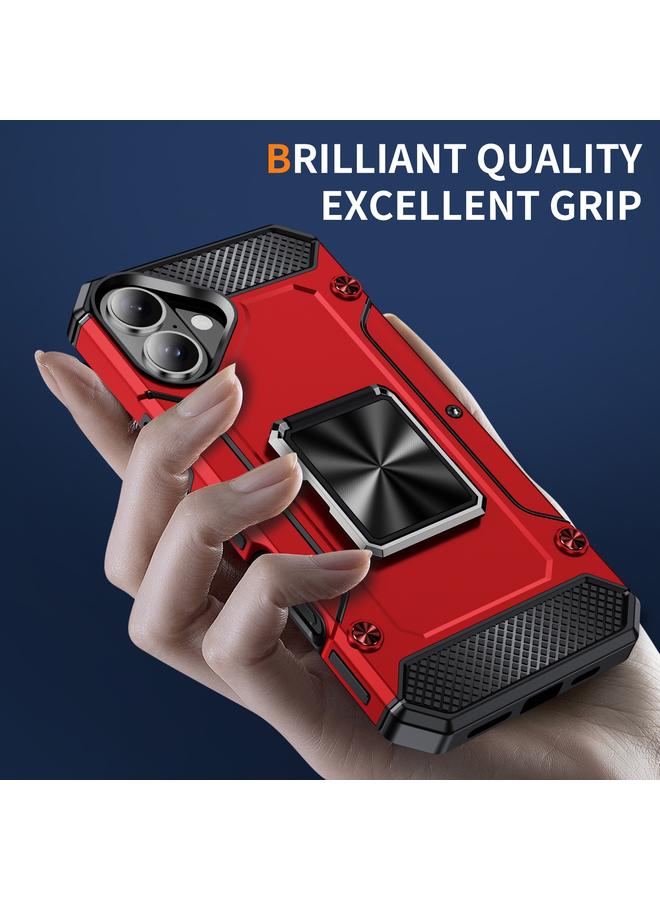 اس-توب جراب هاتف iPhone 16 مقاوم للصدمات مع حامل معدني - Image 4