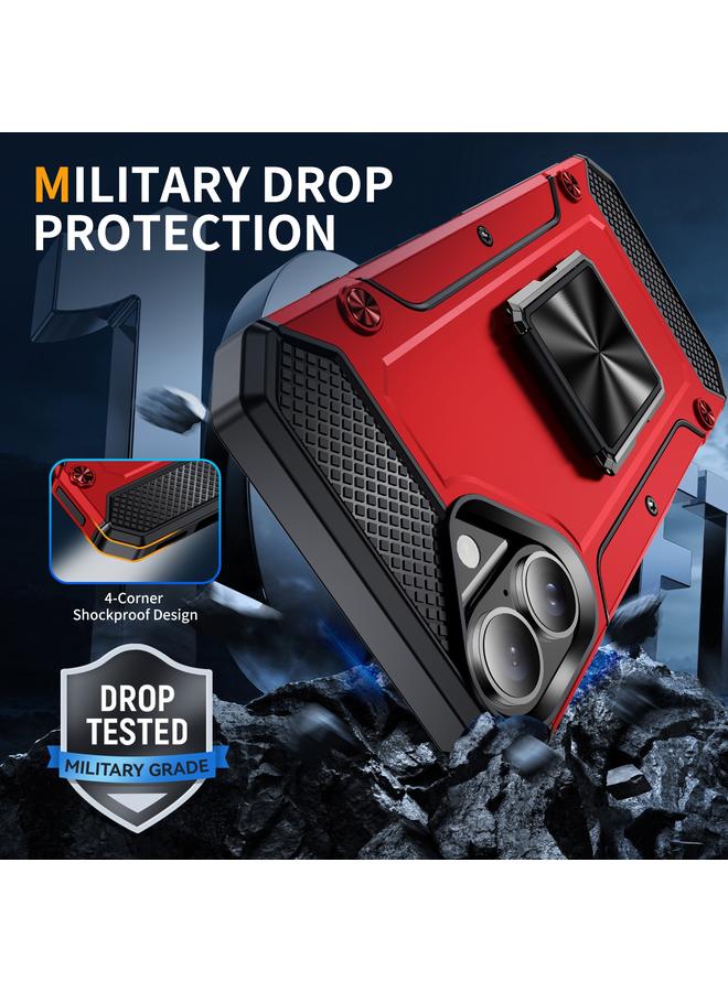 اس-توب جراب هاتف iPhone 16 مقاوم للصدمات مع حامل معدني - Image 5