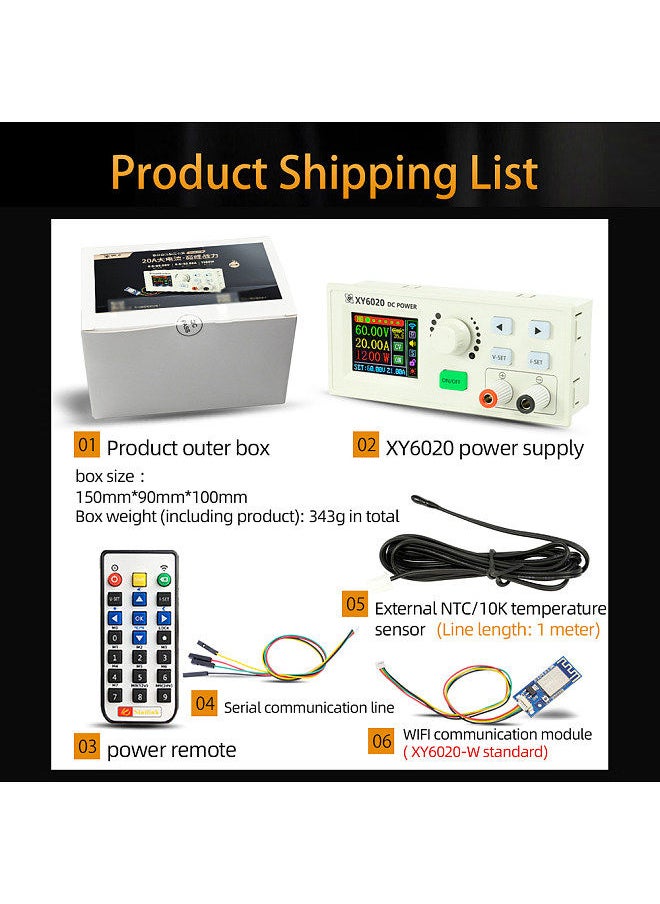 Generic - Numerical Control Adjustable DC-DC Voltage Step Down Power Supply Module Constant Voltage and Constant Current Buck Converter Voltmeter 20A 1200W - Image 1
