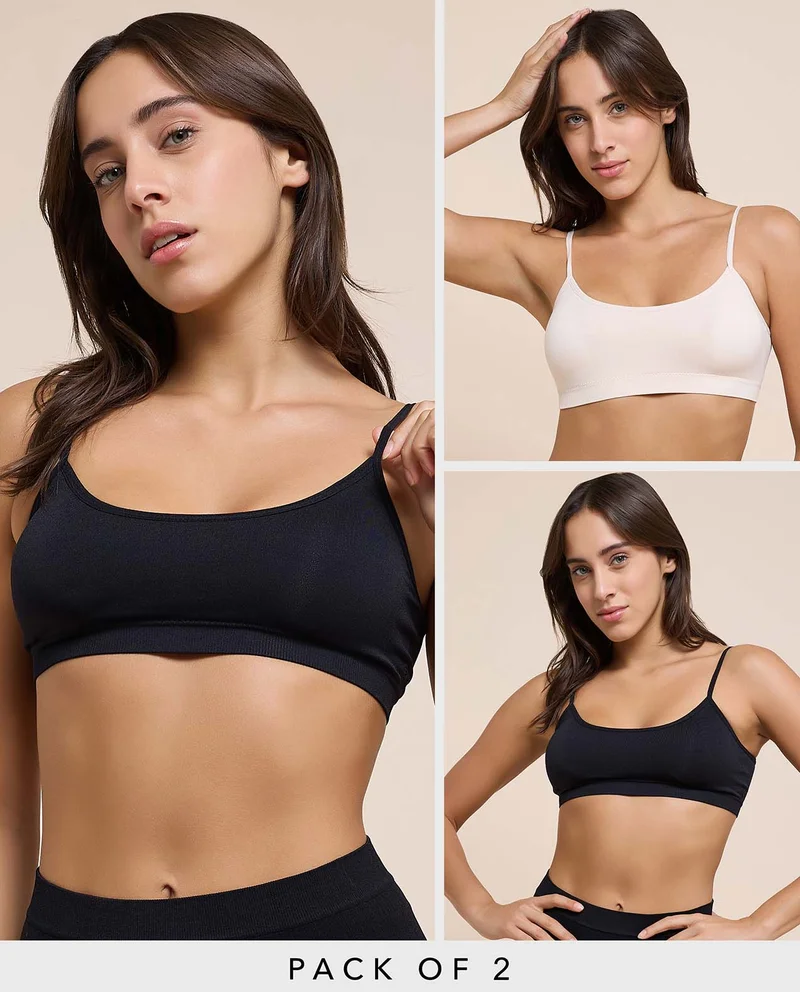 R&B 2 Pack Solid Sports Bra