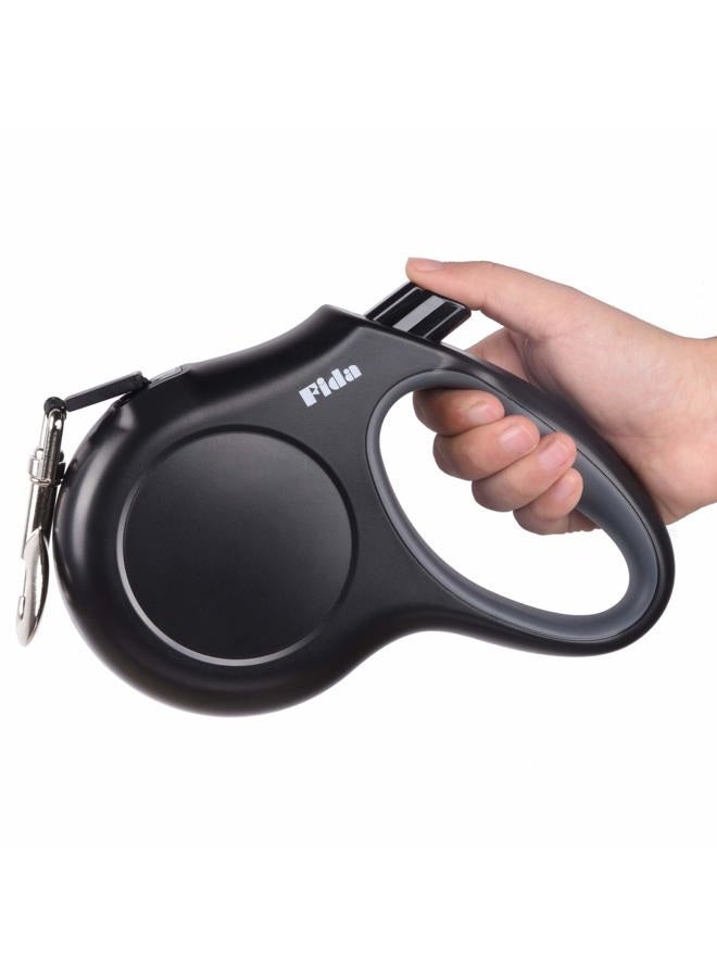 fida طوق كلب قابل للسحب للأنواع الكبيرة، طوق مشي كلب ثقيل الوزن بطول 16 قدم، حتى 110 رطل، خالي من التشابك بزاوية 360°، أسود - Image 1