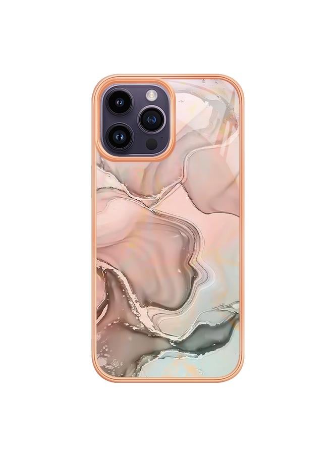 S-TOP Case For iPhone 16 Pro Max Electroplating Marble Dual-side IMD Phone Case - Image 2