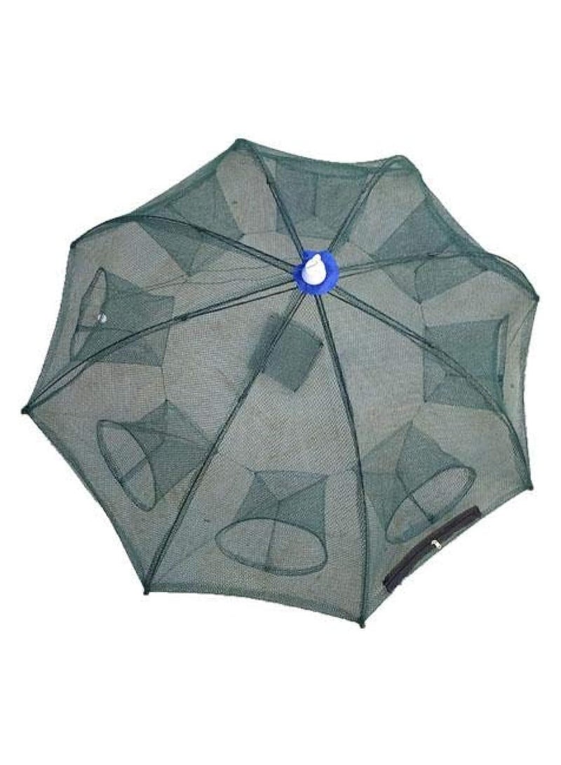 Foldable Automatic Fishing Net Bait Cast Mesh Trap Minnow Crawfish Shrimp 8 Hole 2mm - Image 2