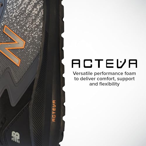 New Balance Composite Toe Safety Shoe for Men Speedware - Slip Resistant, Puncture Resistant, Electrical Hazard, Grey/Orange, 10.5 Medium - Image 5
