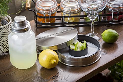 Tablecraft MJS14 Cash & Carry Mason Jar Cocktail Shaker, 14 oz., Dishwasher Safe, 18/8 Stainless Steel top, Glass - Image 2