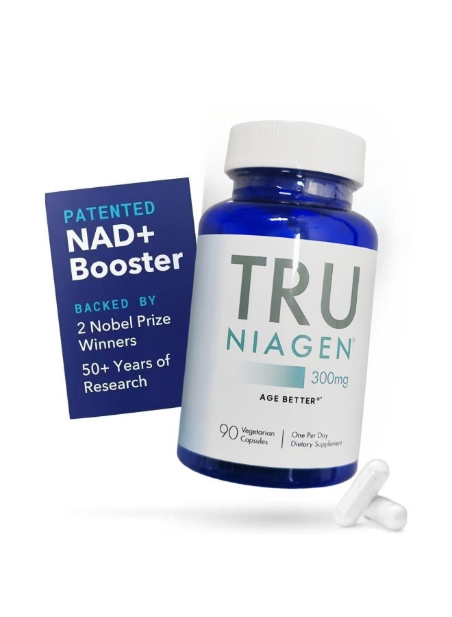 TRU NIAGEN 90 Capsules Nicotinamide Riboside NAD+ Supplement, Patented Formula NR, 300 mg per capsule (3 months)  - Image 1