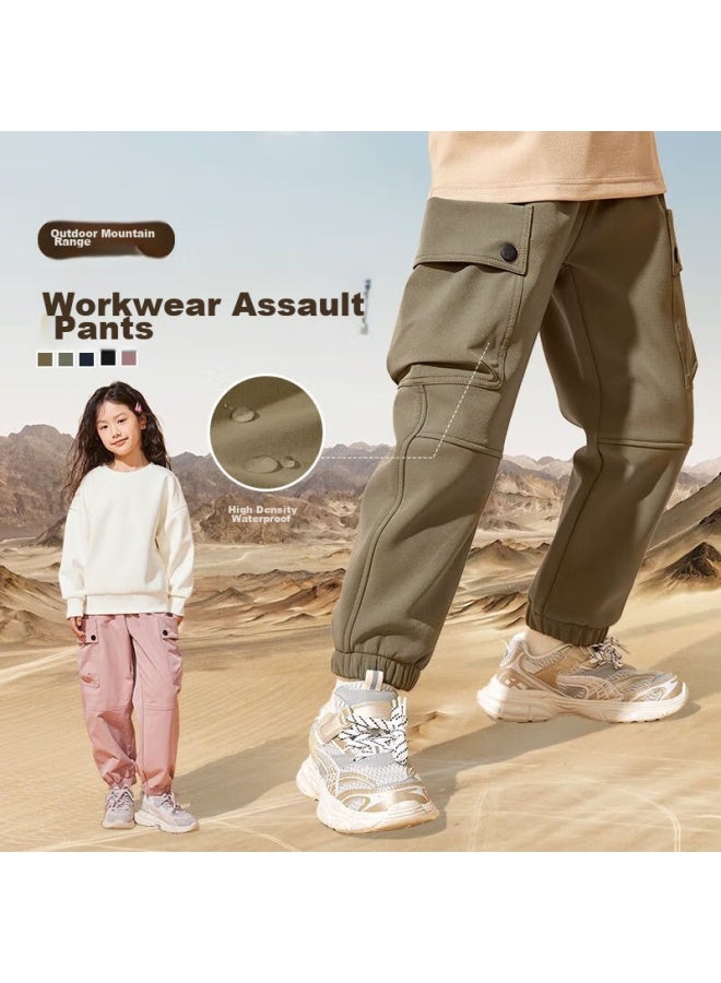 Baleno Baleno Children's Pants, Spring And Autumn 2025 Style, For Older Children, Outdoor Waterproof Cargo Pants, Boys And Girls Sports Hiking Trousers - Image 2