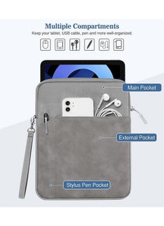 برو إليت جراب ProElite المصنوع من البوليستر للكمبيوتر اللوحي مقاس 6 إلى 8 بوصات لجهاز Amazon Kindle 6، وPaperwhite 6.8، وKindle Fire، وApple iPad Mini 6/5/4/3/2/1، وLenovo M9/M8، وSamsung Galaxy A9/A7 Lite Tablet، باللون الرمادي الداكن  - Image 4