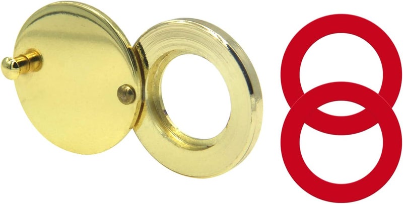 KIBBEH 1 Set Peephole Cover, Peep Hole Covers for Peep Holes for Door Viewers, Home Security Peephole Protector Us House, Family, with Matching Self-Adhesive Installation Tools, Simple and Fast（Gold） - Image 1