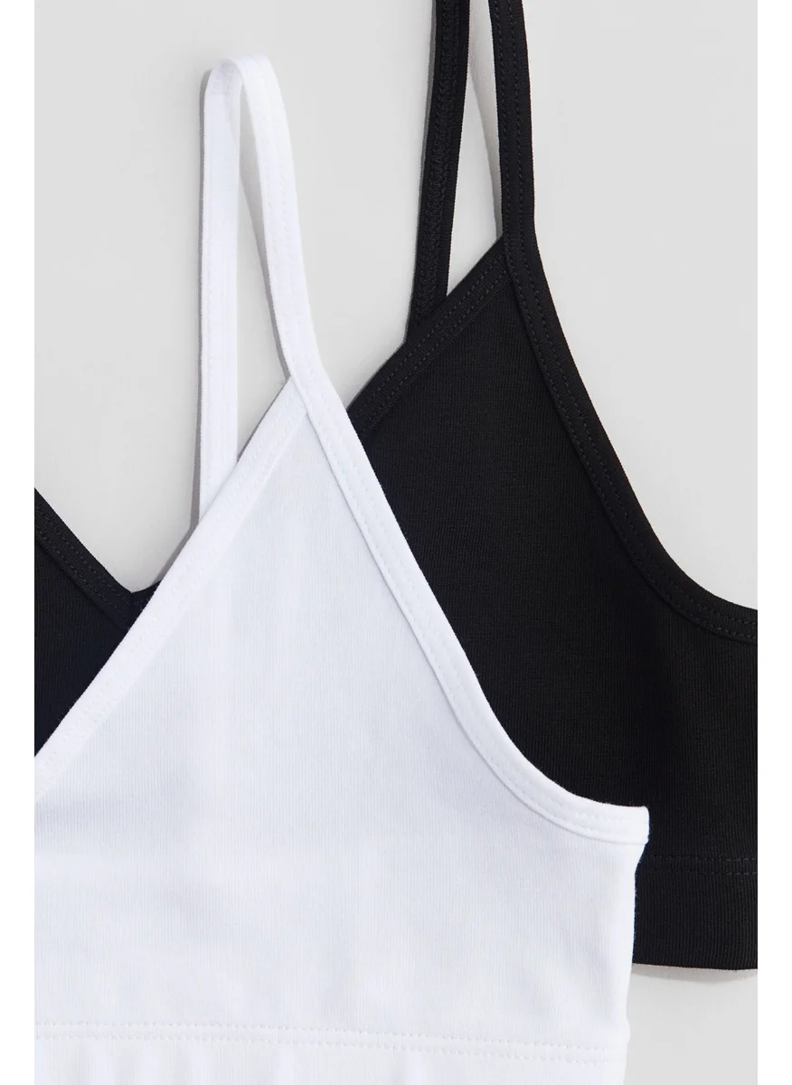 H&M 2-Pack V-Neck Crop Tops