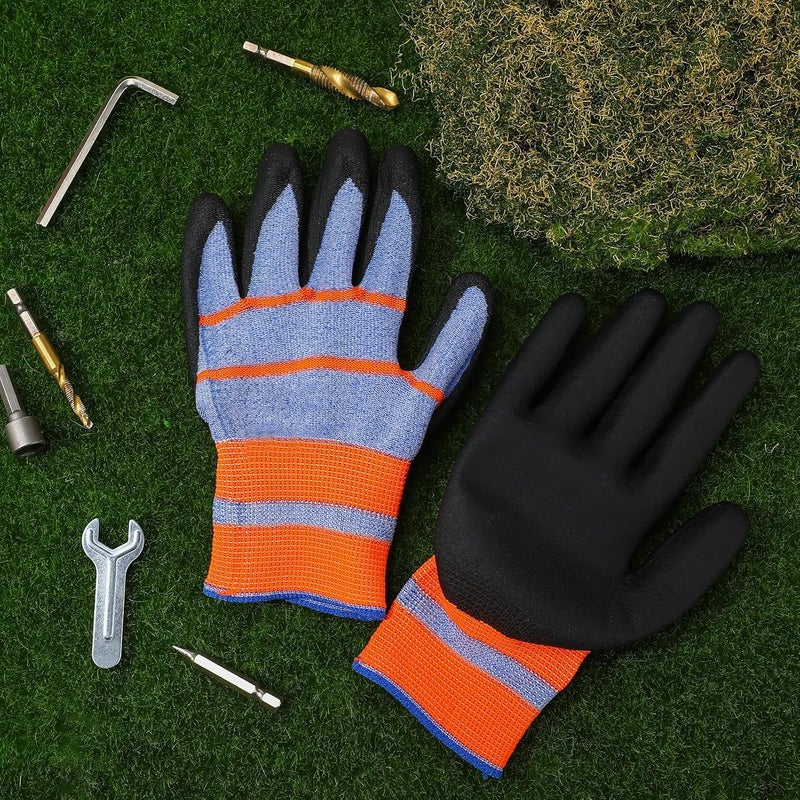Hoemwarm 12 Pairs Gardening Gloves for Men Women, Summer Work Thorn Proof Gloves Breathable Latex Coated Outdoor Protective Yard Glove for Weeding, Digging, Raking, and Pruning - Image 3