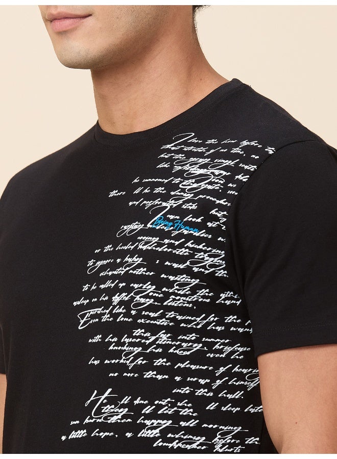 Being Human Mens Black Round Neck Short Sleeve T-Shirt - Image 4