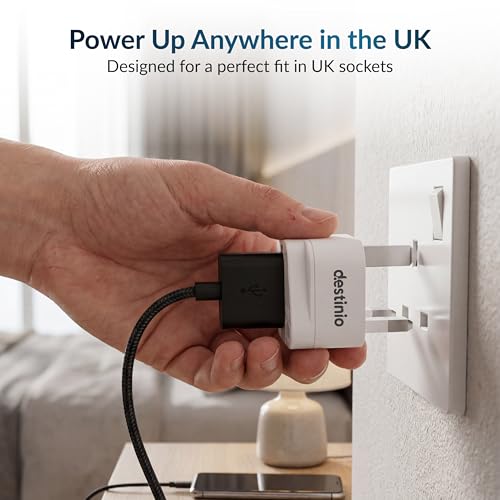 Destinio Type G Travel Adapter | UK Plug Adapter for India to UK, UAE, Singapore & More | Universal Socket, 13A 250V 2500W| International Travel Plug Adapter | CE & RoHS Certified (Pack of 2) - Image 4