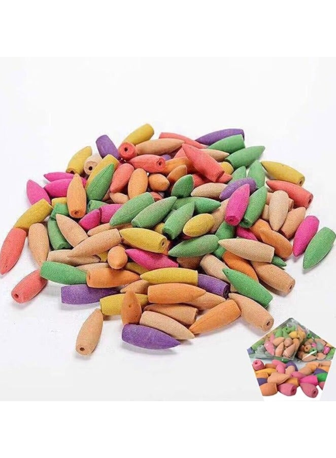Extended Version Hybrid Reflux Incense Burner, 60pcs 100% Natural Handmade Waterfall Incense Burner for Meditation Yoga Gift Aromatherapy for Stress Relief Air Purification & Cleansing (1.4 Inch)  - Image 1