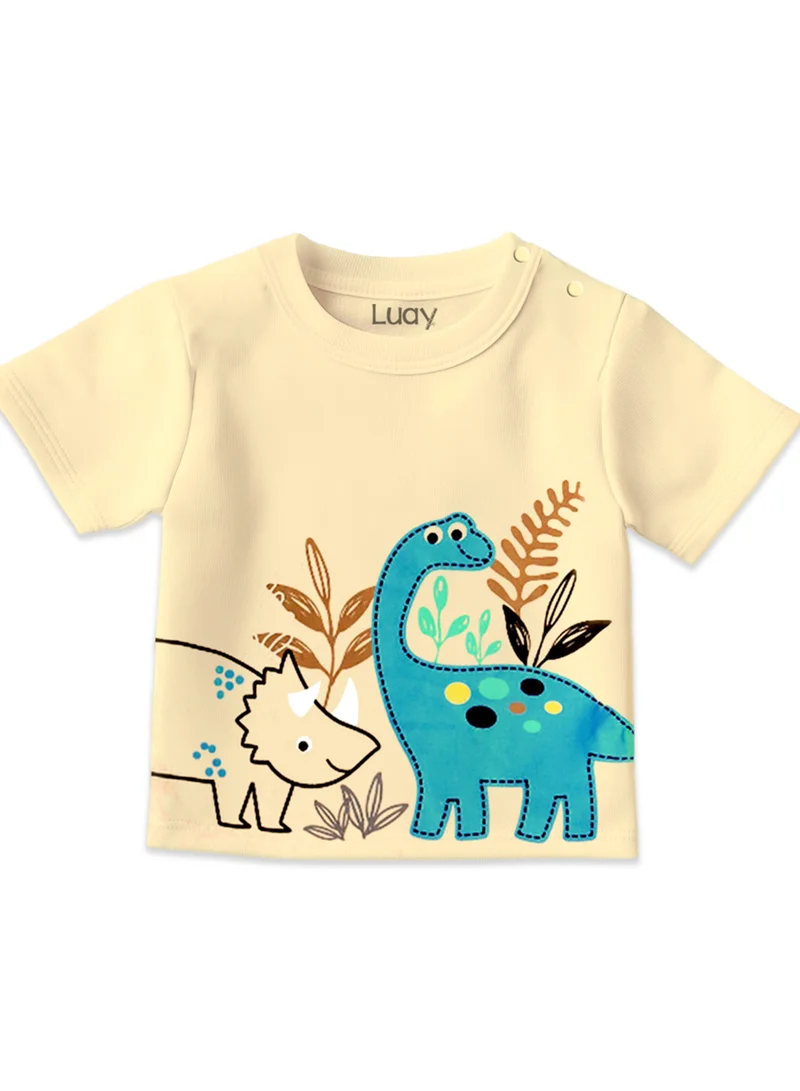 Luay  100% Cotton T-Shirts for Boys & Girls Festive Short Sleeve Styles in Vibrant Colors and Patterns for Kids and Toddlers_Regular Fit  | Best Price UAE