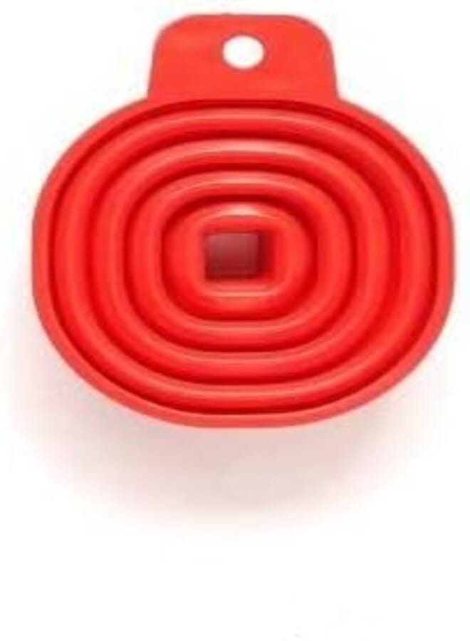 Spaceshoop Sky kitchen Red Color Funnel Collapsible Set of 1, Foldable Funnel for Liquid Transfer