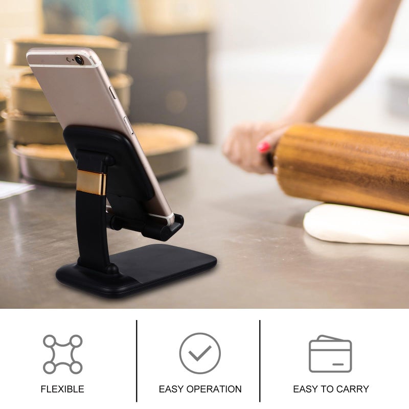 Silicone Portable Adjustable Foldable Phone Stand Non Slip Desktop Mobile Cradle - Image 4