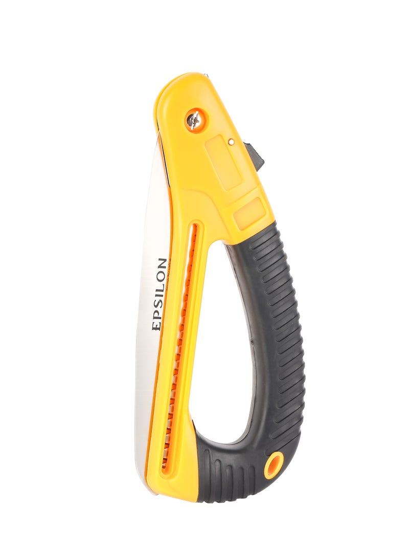 Epsilon 65 mm Folding Saw- EPSGT1352/ Equipped with PP and TPR Comfortable Handle, Straight Steel/ Light-Weight and Durable, Heavy-Duty Cutter Ideal for Cross-Cutting Branches, Firewood  - Image 1