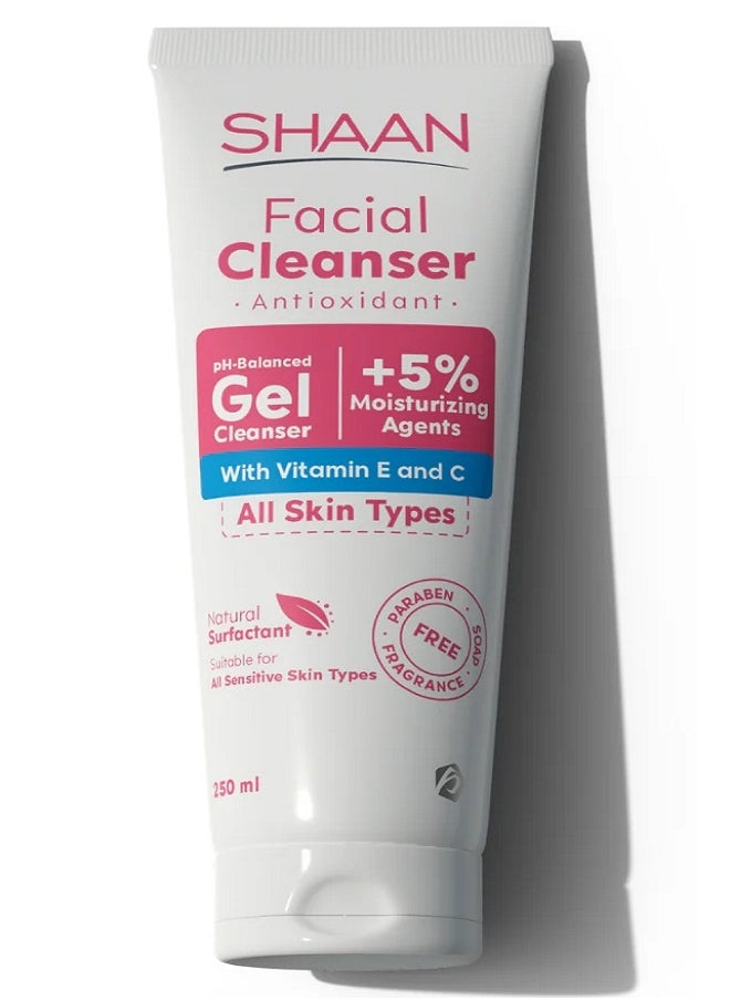 Shaan Facial Cleanser Antioxidant With Vitamin E and C 250ml  - Image 1