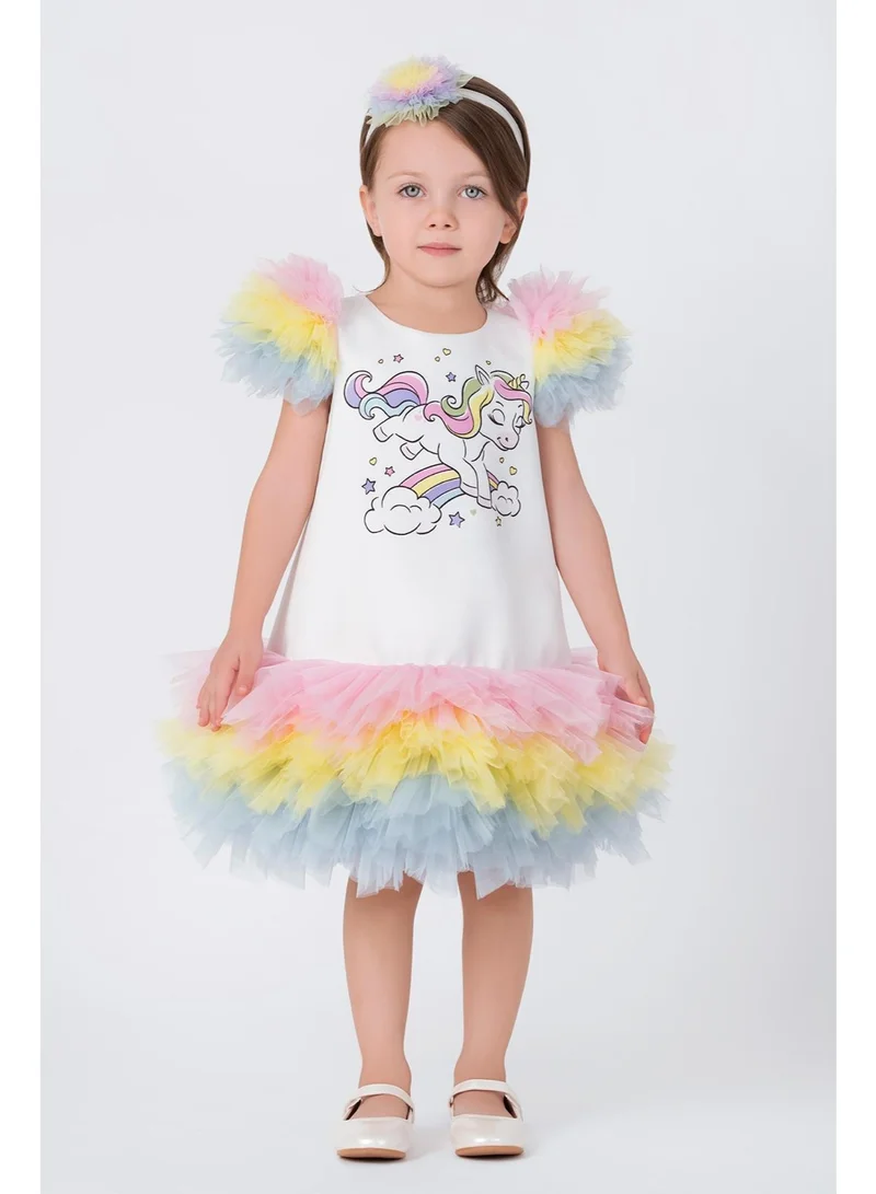 VIA BAMBINO Lovely Girls Dress White 35039