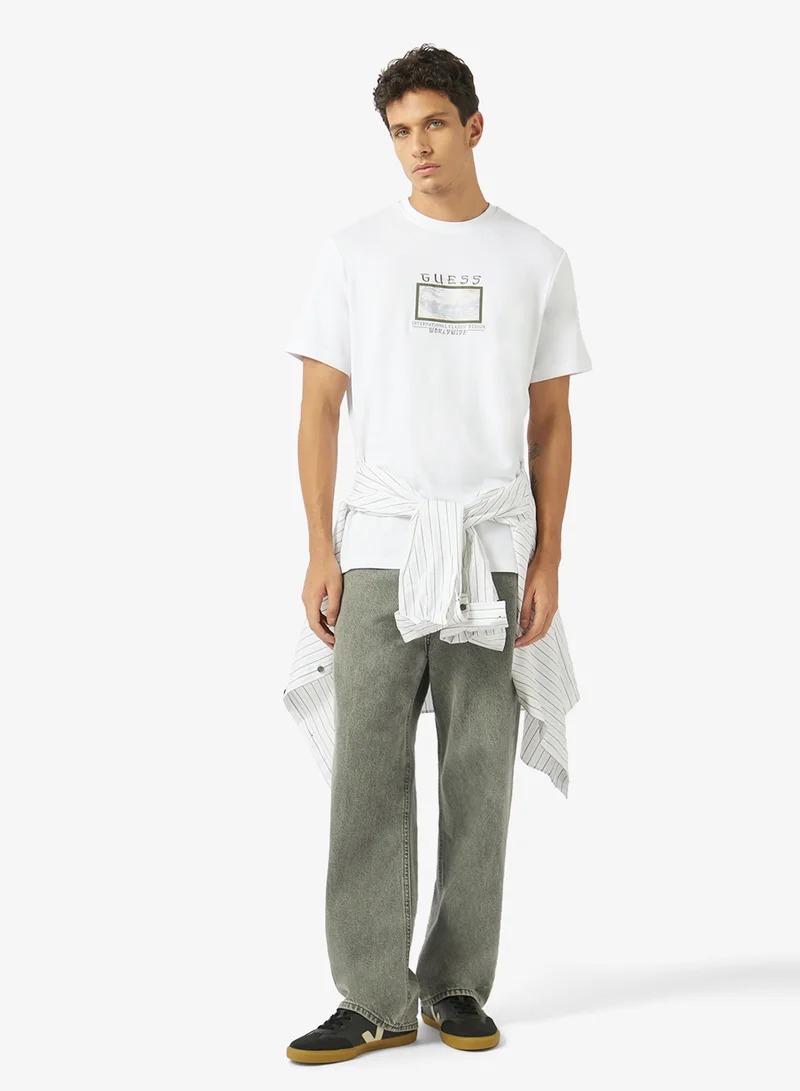 GUESS  Crew Neck Regular Fit T-Shirt for Men | Best Price UAE