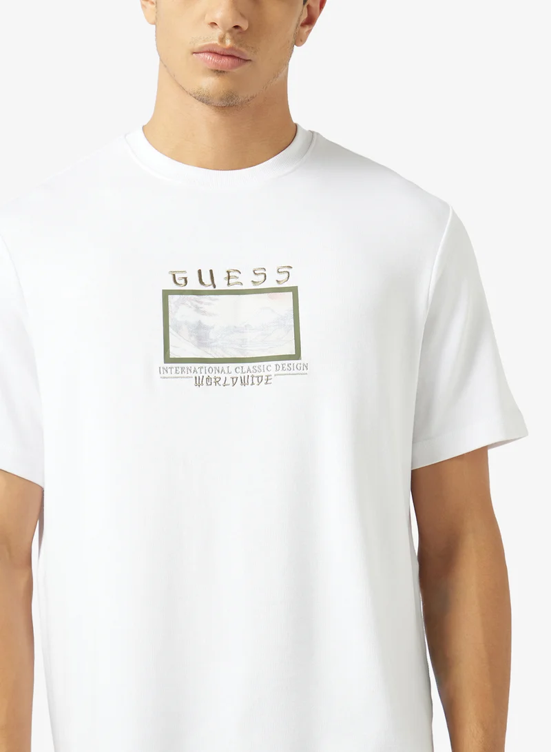 GUESS  Crew Neck Regular Fit T-Shirt for Men | Best Price UAE