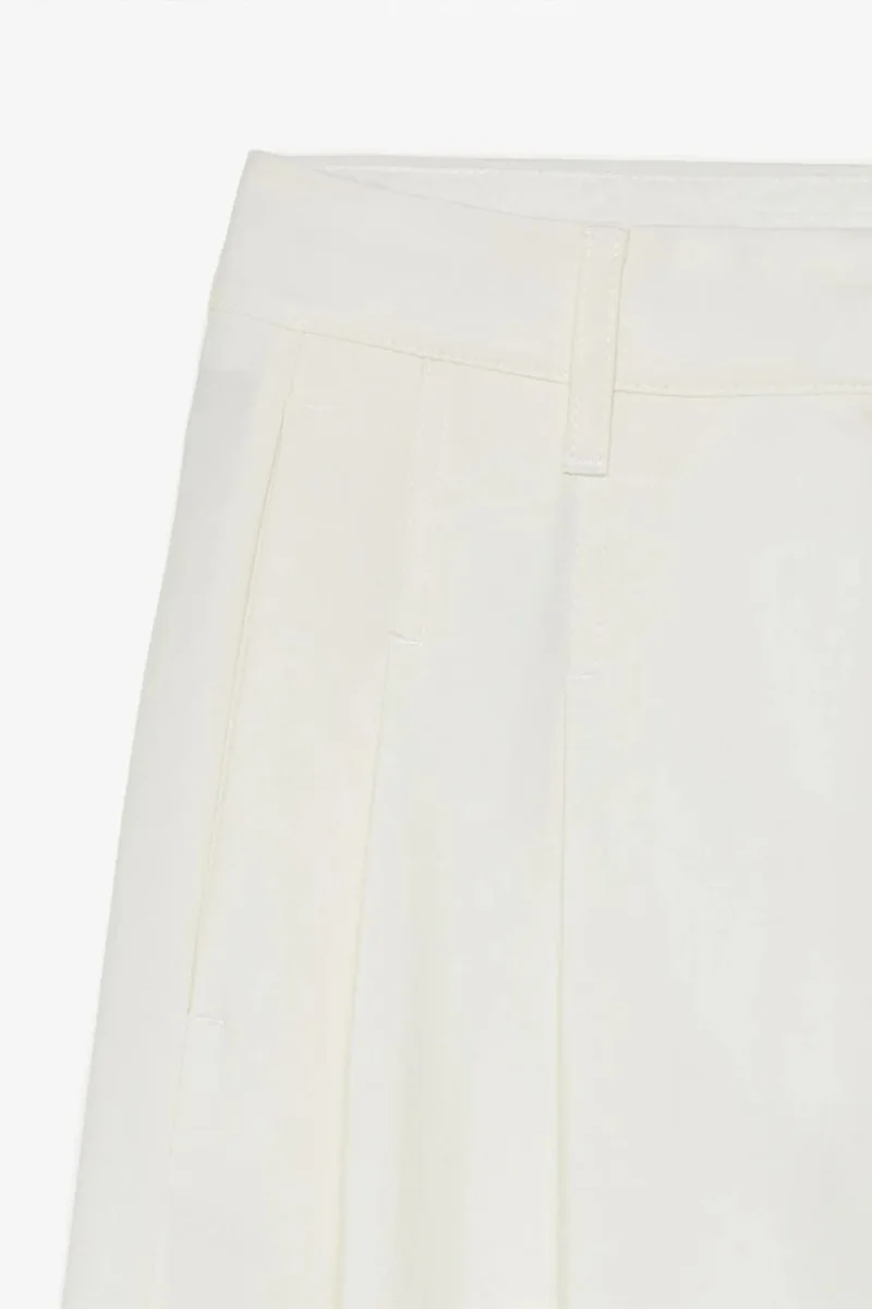Dilvin Cream Natural DILVIN Women's High-Waist Wide-Leg Crepe Trousers for Women | Best Price UAE