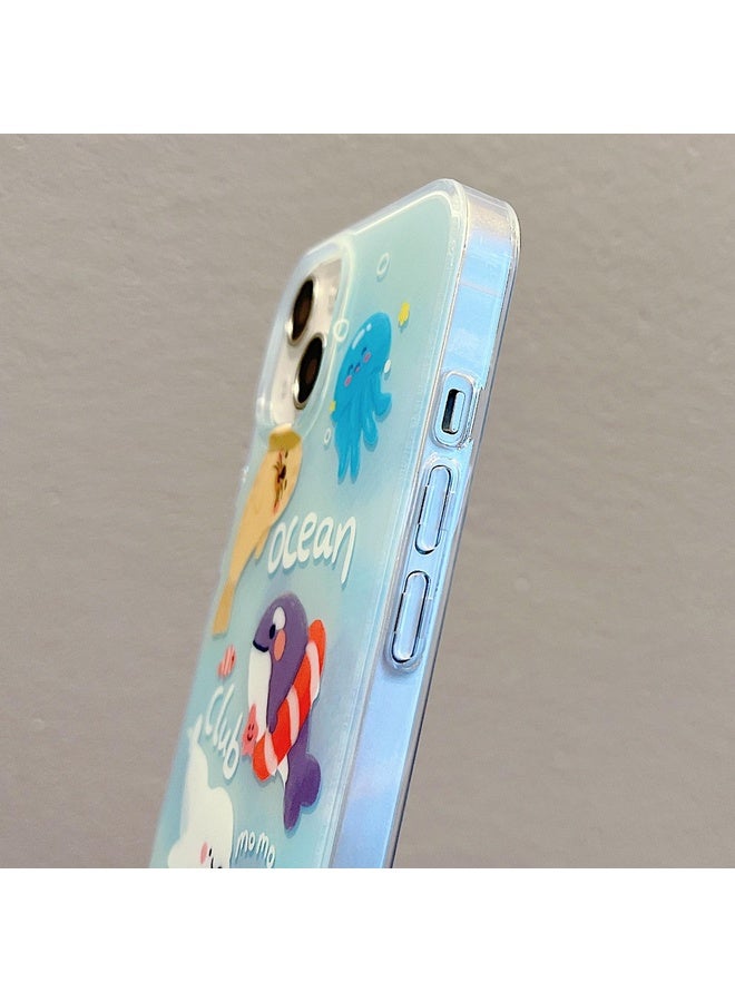 HuHa Case Cover For iPhone 14 Pro IMD Cute Animal Pattern Phone Case(Seal) - Image 4