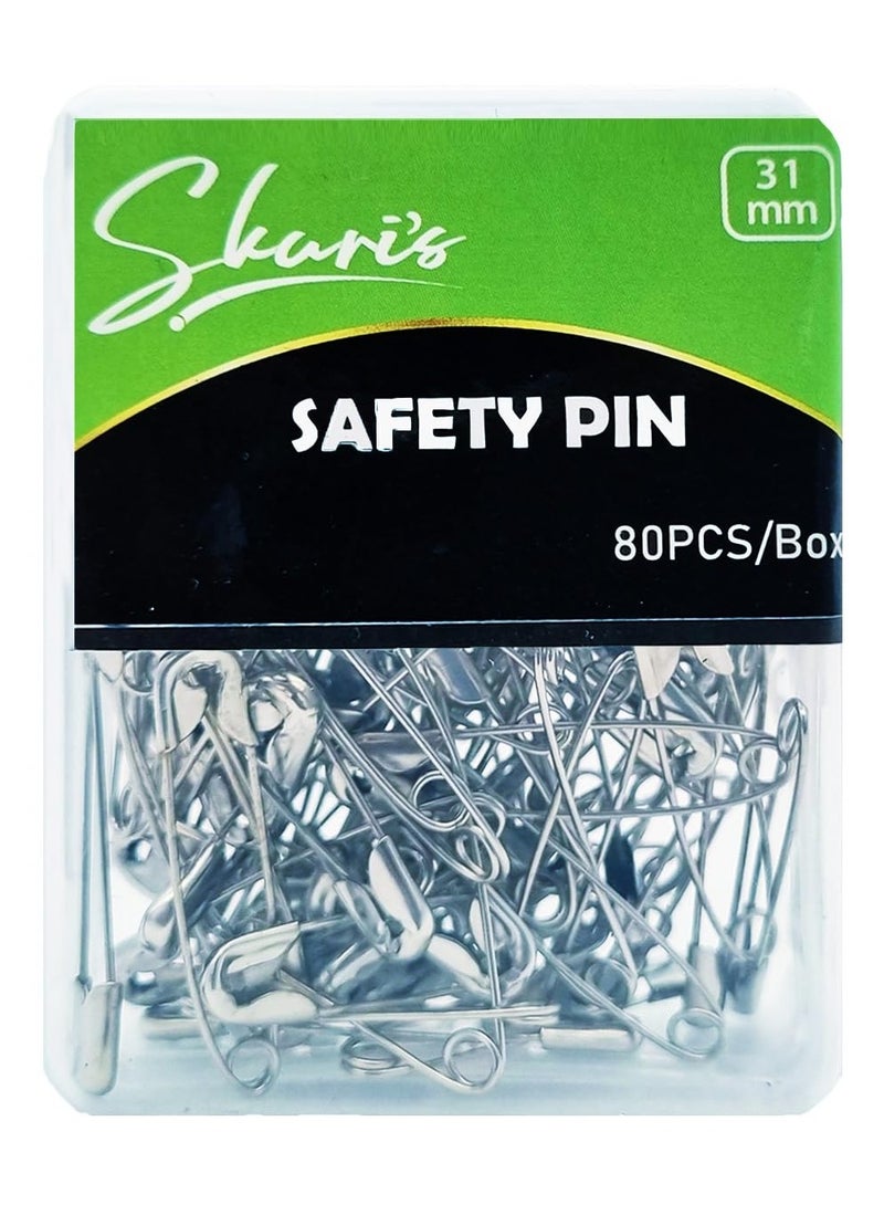 Yes Safety Pins 80pcs Silver - Image 1