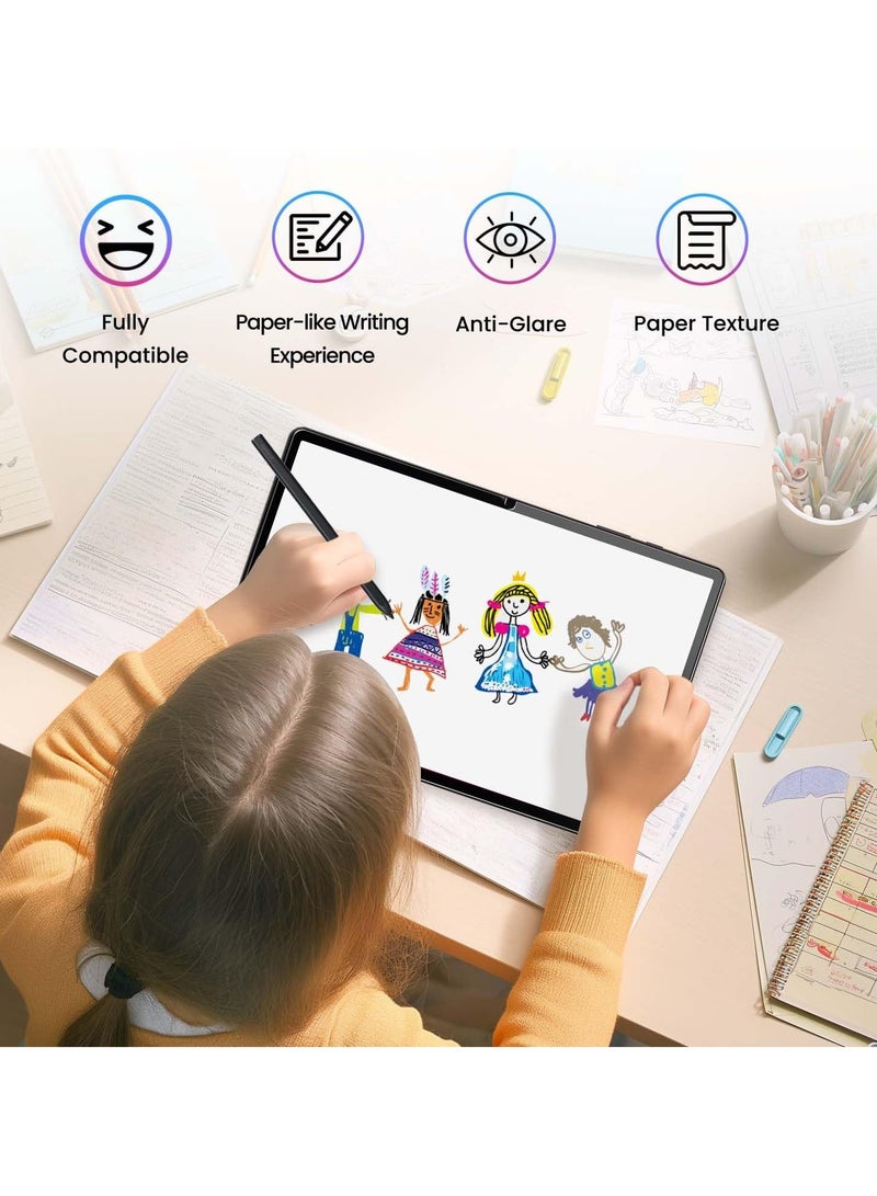 عام [قطعتان] حامي شاشة ورقي متوافق مع لوح Galaxy Tab S11 Ultra 14.6 بوصة 2025، حامي شاشة ماتي مضاد للوهج من مادة PET عالية الجودة، غطاء مرن كامل للشاشة. - Image 3