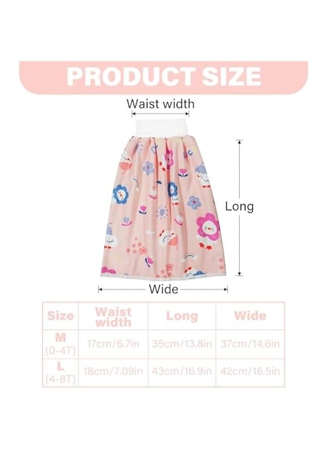 Beauenty SUNDEE 2 Packs Waterproof Potty Training Pant Skirt, Breathable Absorbent Diaper Shorts for Boys Girls Toddler Infant Kids Children 0-8 Years Night Time, Reusable Washable Underwear Skirts-Short+Skirt  - Image 3