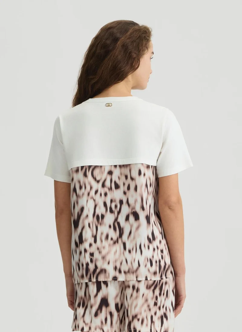 Liu Jo Printed satin T-shirt