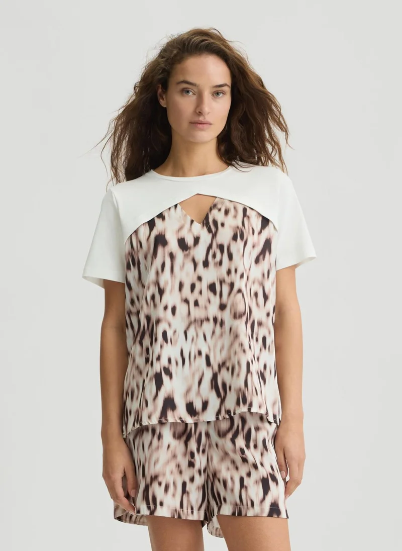 Liu Jo Printed satin T-shirt