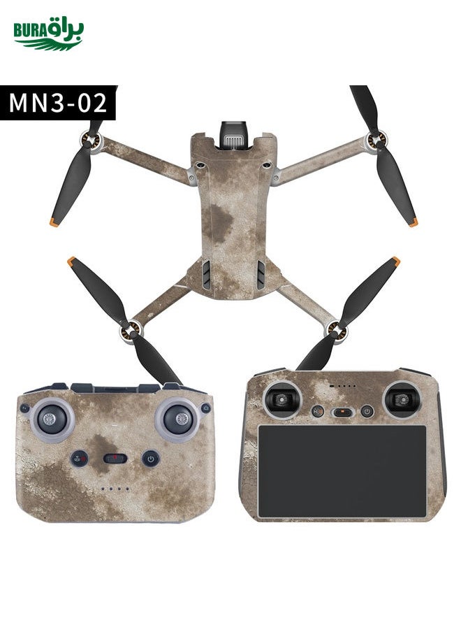 BURAQ - Full Surround Style Waterproof  Sticker For DJI Mini 3 Pro RC With Screen Version(Mn3-02) - Image 1