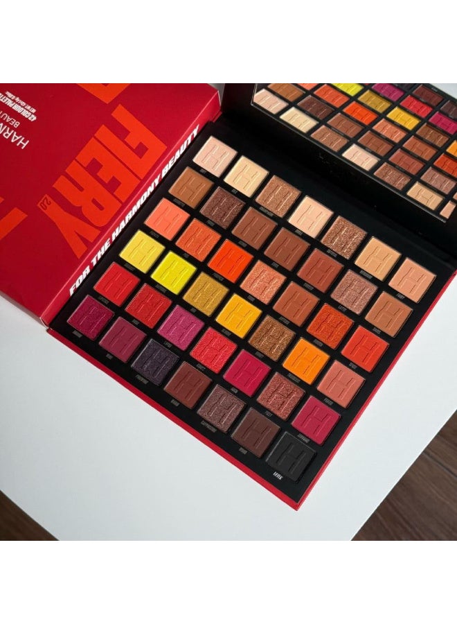 Harmony Beauty Eyeshadow Palette, 42 shades, fiery - Image 4