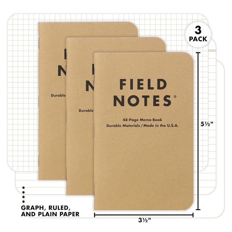 Field Notes Memo Book - Mixed Pack of 3 with 48 Pages Each - Image 2