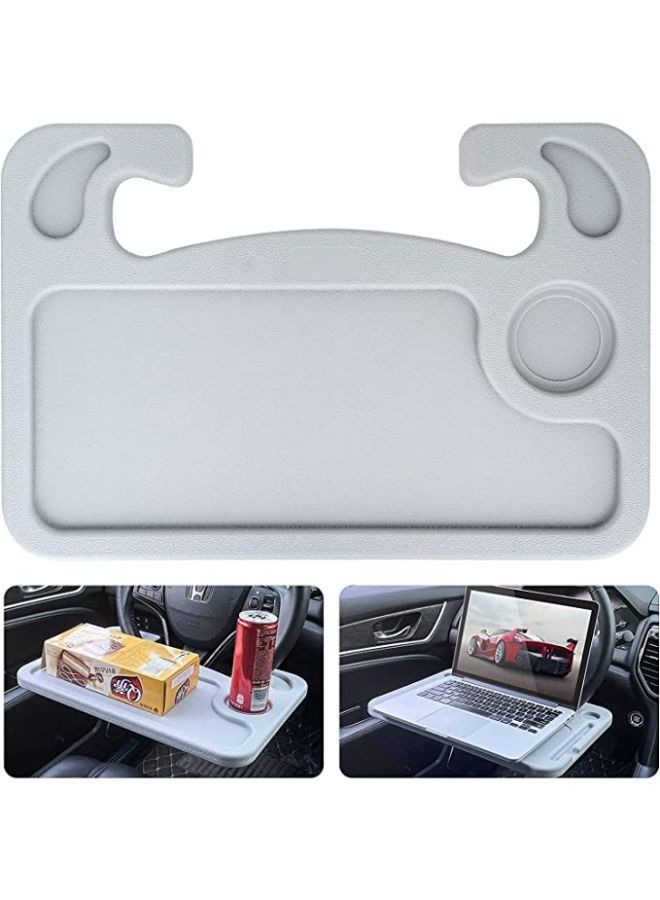 Generic Auto Steering Wheel Desk, Laptop, Tablet, iPad Or Notebook Car Travel Table, Food Eating Hook On Steering Wheel Tray, for Constant Travelers, Fits Most Vehicles Steering Wheels  - Image 1