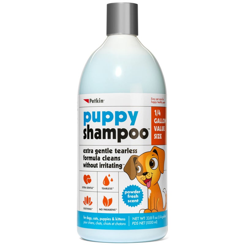 Petkin Puppy Shampoo Cleans Your Pet With An Extra Gentle And Tearless Formula Designed Especially For Puppies. Leaves Coat Soft, Smelling Powder Fresh And Feeling Great-1000 Milliliter - Image 1