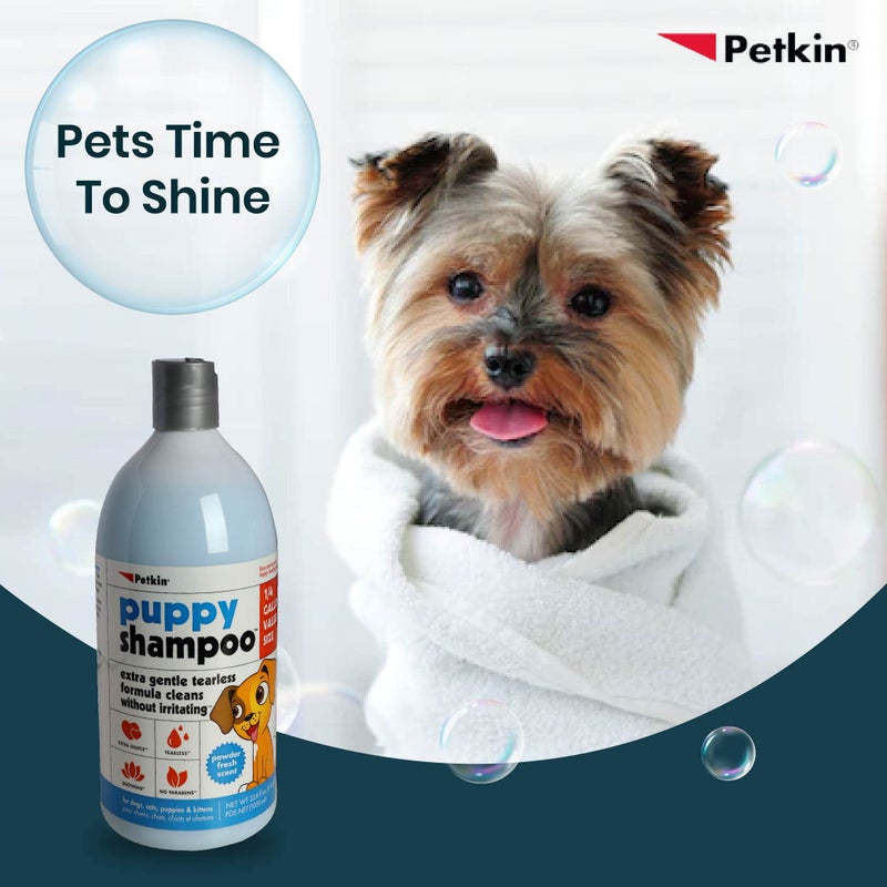 Petkin Puppy Shampoo Cleans Your Pet With An Extra Gentle And Tearless Formula Designed Especially For Puppies. Leaves Coat Soft, Smelling Powder Fresh And Feeling Great-1000 Milliliter - Image 3