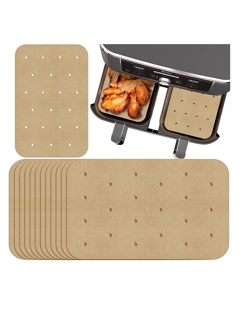 general 100 Pieces Of Disposable Double-Sided Silicone Oil Paper Parchment Paper For AirFryers 8.1X5.1 Inches - Image 1