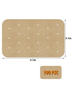 General 100 Pieces Of Disposable Double-Sided Silicone Oil Paper Parchment Paper For AirFryers 8.1X5.1 Inches  - Image 2