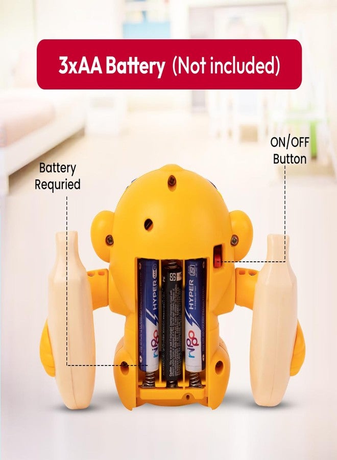 StarAndDaisy Uonibaby by StarAndDaisy Baby Dancing Monkey Toy with 360 Degree Rotation, Clap Activated Music and LED Lights | Interactive Learning Toy for Babies Toddlers Kids Boys Girls -Yellow - Image 5