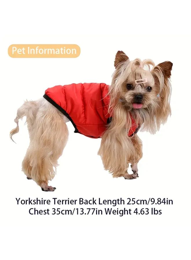 All Season Reversible Dog Jacket Lake Blue Green Split 4XL Thick Winter Coat for Small Medium Large Dogs Easy Wear Pet Vest with Button Closure Fleece Lined No Fit Zone for Collars - Image 3