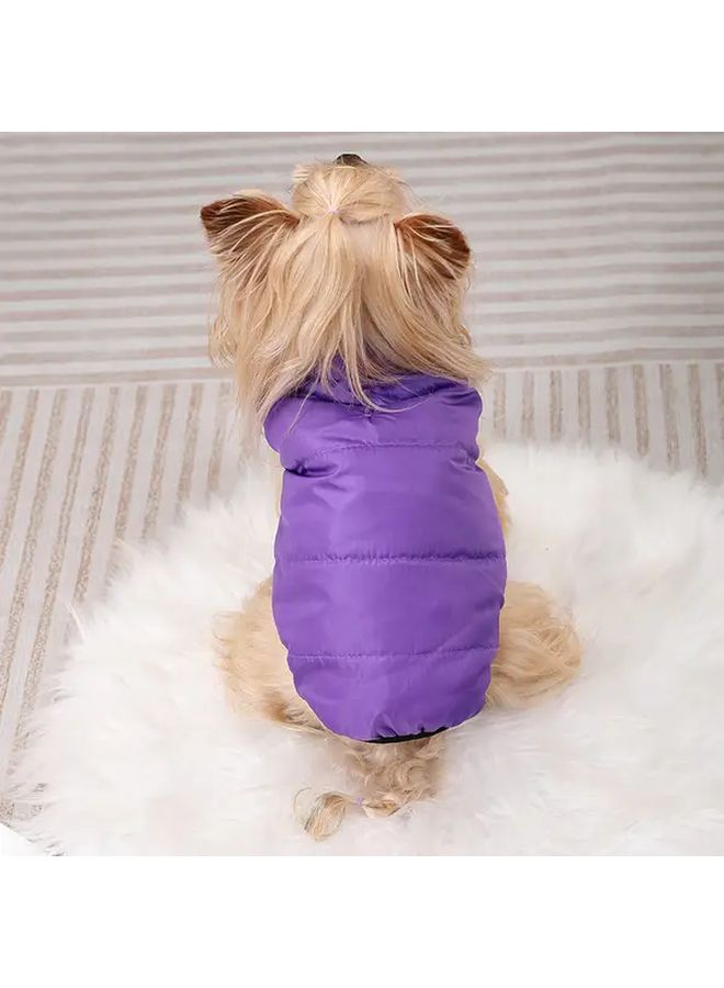 All Season Reversible Dog Jacket Lake Blue Green Split 4XL Thick Winter Coat for Small Medium Large Dogs Easy Wear Pet Vest with Button Closure Fleece Lined No Fit Zone for Collars - Image 4