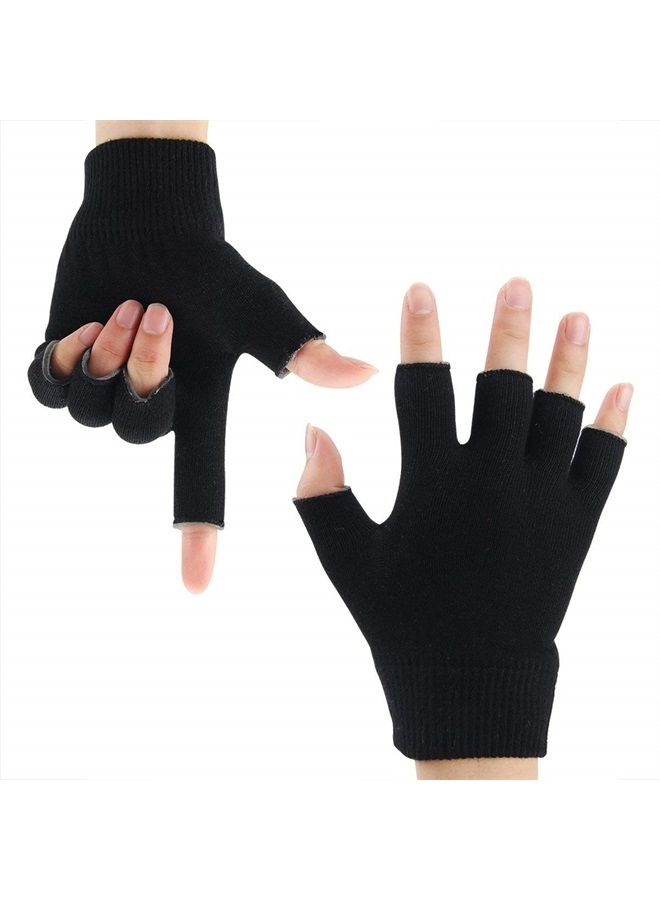 Codream Fingerless Moisturizing Gloves for Dry Hand - Silicone Gel Infused Lotion Spa Glove for Eczema Hand Skin Care Overnight Treatment | Healing Repair Cracked Finger Aloe Moisturizer Gloves for Adult - Image 1