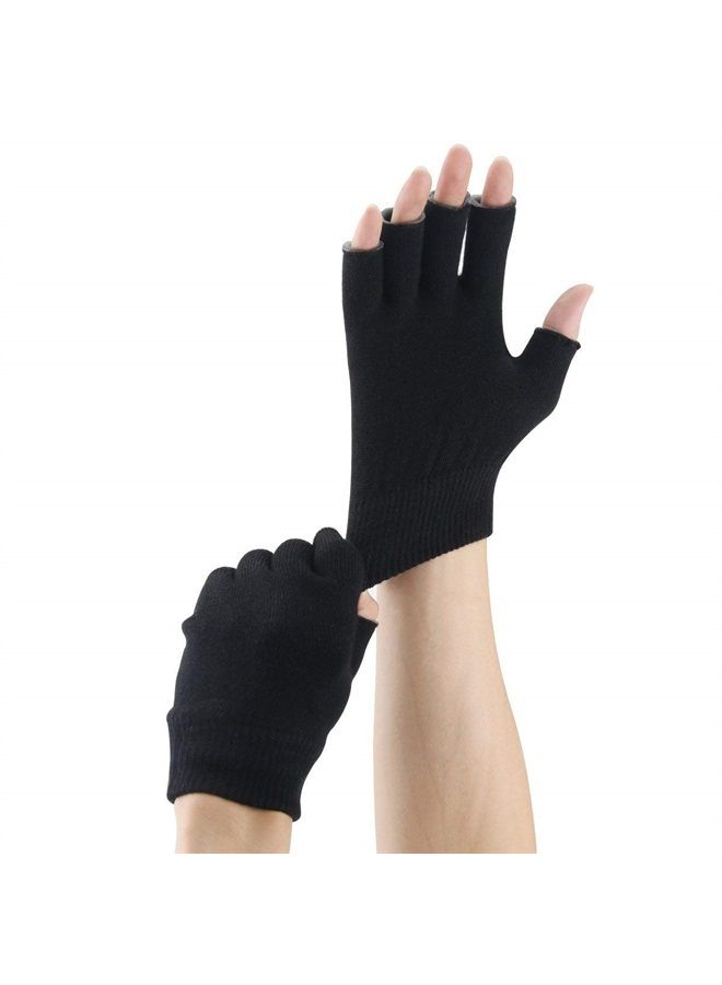 Codream Fingerless Moisturizing Gloves for Dry Hand - Silicone Gel Infused Lotion Spa Glove for Eczema Hand Skin Care Overnight Treatment | Healing Repair Cracked Finger Aloe Moisturizer Gloves for Adult - Image 3