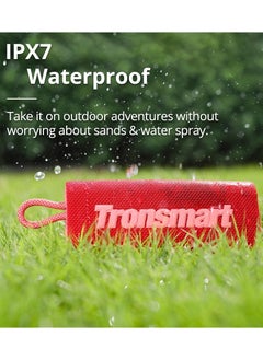 Tronsmart Tronsmart Portable Bluetooth Speaker, Trip Mini Speaker with Bluetooth 5.3, 20H Playtime, AUX, Mic, IPX7 Waterproof Speakers, Wireless Outdoor Speakers Shower Speaker for Beach and Bike Travel- (Red)  - Image 2