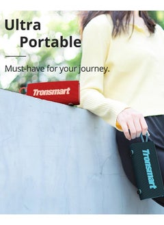 Tronsmart Tronsmart Portable Bluetooth Speaker, Trip Mini Speaker with Bluetooth 5.3, 20H Playtime, AUX, Mic, IPX7 Waterproof Speakers, Wireless Outdoor Speakers Shower Speaker for Beach and Bike Travel- (Red)  - Image 5