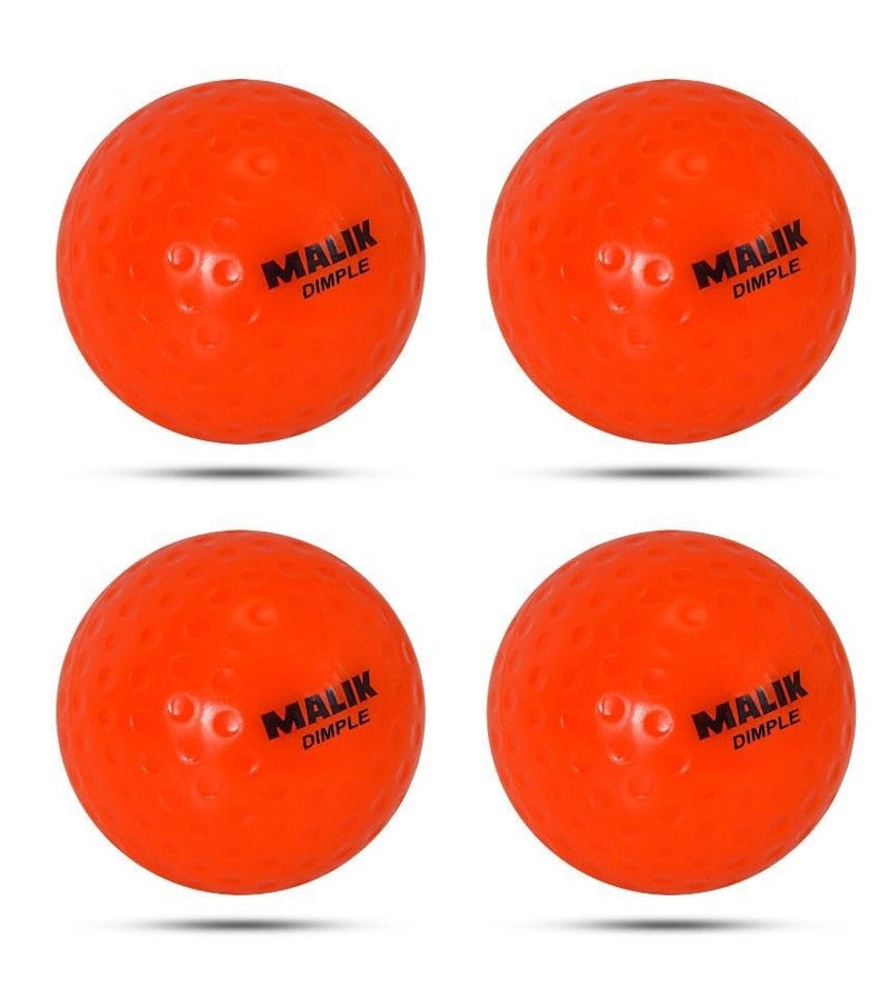Hockey Turf Balls DIMPLE Hollow (RED,4) (RED)