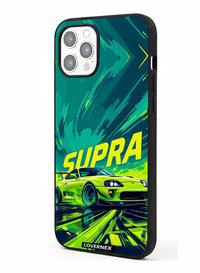 Covernex Apple iPhone 12 Pro Max Protective Case Cover Printed Featuring JDM Icon Supra Drift Illustration - Image 1